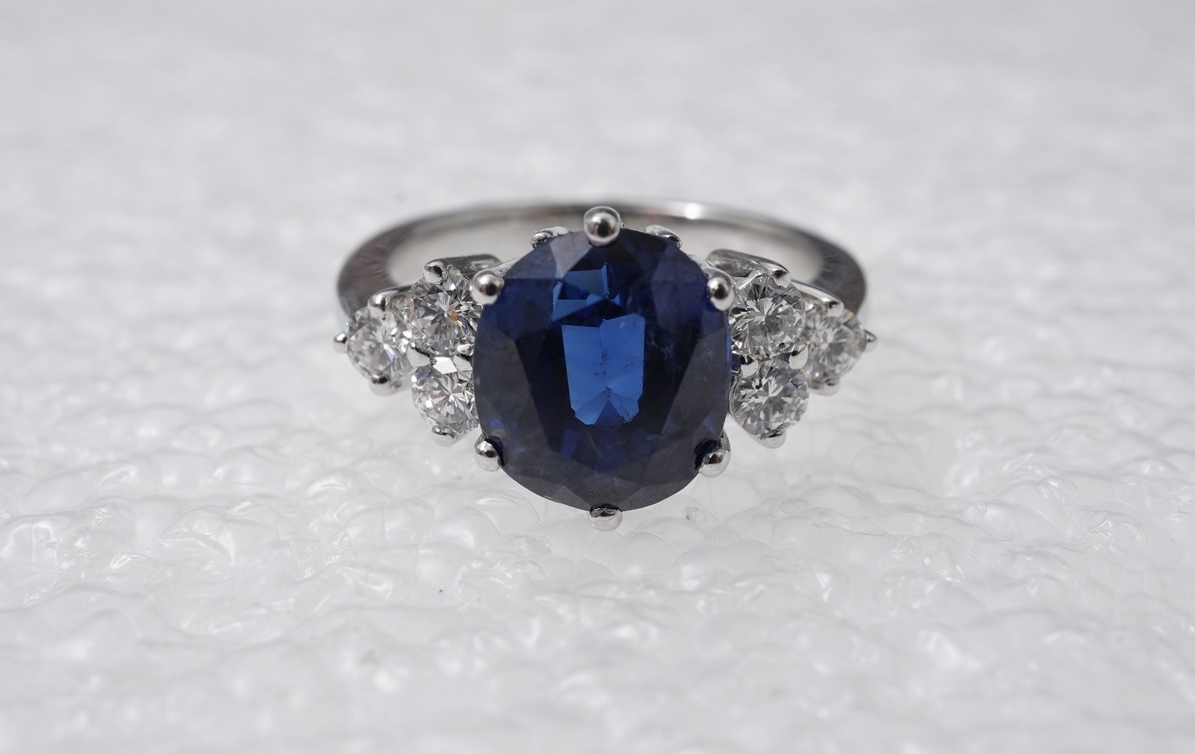 A sapphire and diamond ring